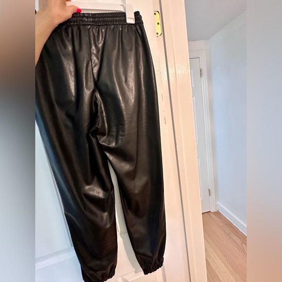 H&M black leather joggers - Picture 5 of 5